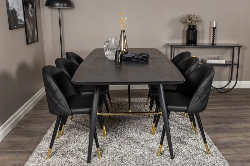 Irunea Matbord 180 cm med 6 st Valera Matstol - Möbler - Bord & matgrupp - Matgrupp