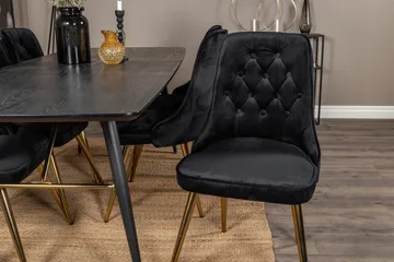 Irunea Matbord 180 cm med 6 st Valerie Lyx Sammetsstol - Möbler - Bord & matgrupp - Matgrupp