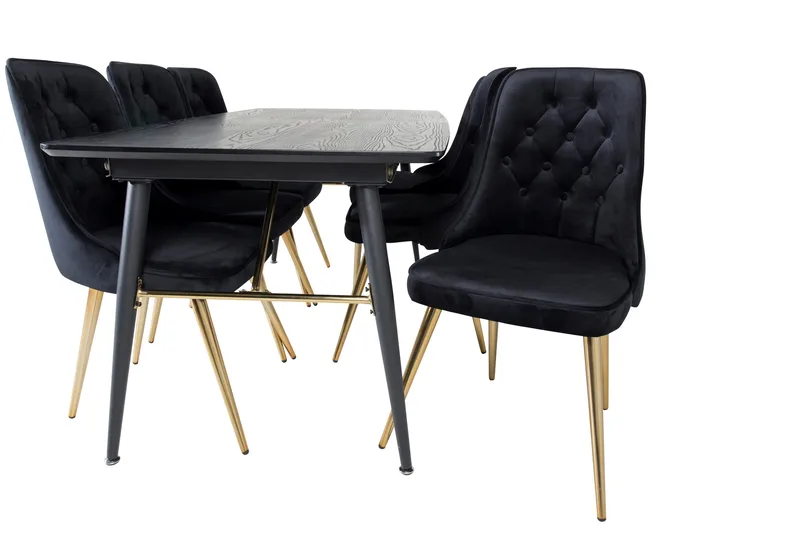 Irunea Matbord 180 cm med 6 st Valerie Lyx Sammetsstol - Möbler - Bord & matgrupp - Matgrupp