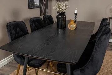 Irunea Matbord 180 cm med 6 st Valerie Lyx Sammetsstol - Möbler - Bord & matgrupp - Matgrupp