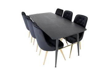 Irunea Matbord 180 cm med 6 st Valerie Lyx Sammetsstol - Möbler - Bord & matgrupp - Matgrupp