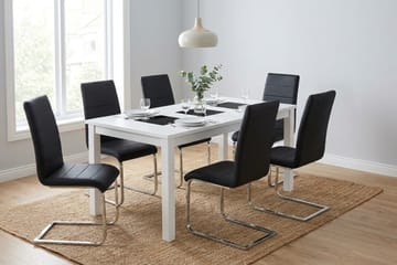 Matgrupp Jasmin 180 cm Förlängningsbar med 6 Cibus stolar - Möbler - Bord & matgrupp - Matgrupp