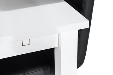 Jasmin Förlängningsbar Matgrupp 180 cm med 6 Cibus Stol - Vit/Svart - Möbler - Bord & matgrupp - Matgrupp