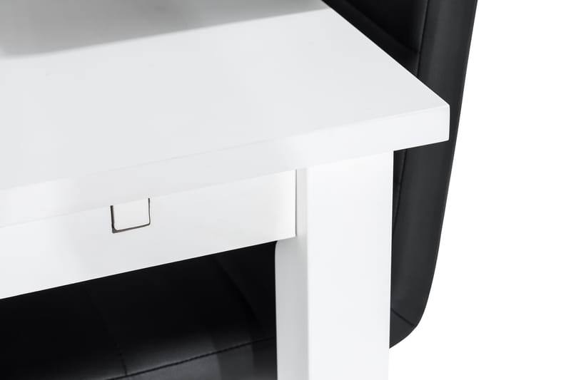 Jasmin Förlängningsbar Matgrupp 180 cm med 6 Cibus Stol - Vit/Svart - Möbler - Bord & matgrupp - Matgrupp