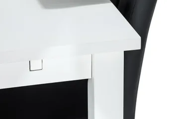 Jasmin Matgrupp 180 + 6 Stolar Utdragbart matbord - Vit / Svart - Möbler - Bord & matgrupp - Matgrupp