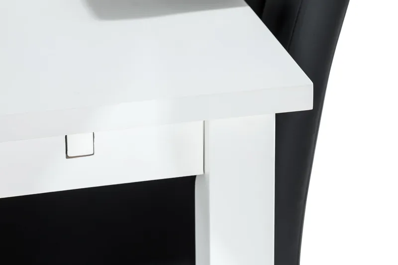 Jasmin Matgrupp 180 + 6 Stolar Utdragbart matbord - Vit / Svart - Möbler - Bord & matgrupp - Matgrupp