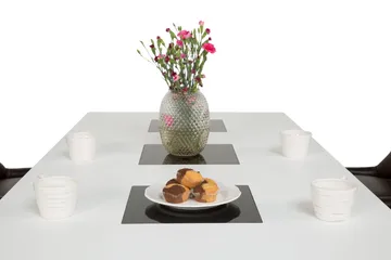 Jasmin Matgrupp 180 cm med 6 Tuva Fåtölj - Vit/Brun PU - Möbler - Bord & matgrupp - Matgrupp