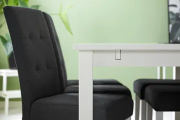 Jasmin Matgrupp 180 cm Rektangulärt matbord med 6 st Viktor Matstolar - Vit / Mörkgrå - Möbler - Bord & matgrupp - Matgrupp