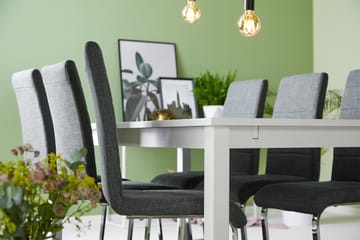 Jasmin Matgrupp med 6 st Cibus Stolar - Vit/Grå - Möbler - Bord & matgrupp - Matgrupp