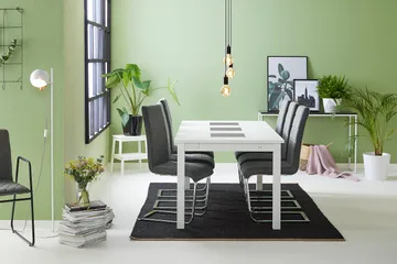 Jasmin Matgrupp med 6 st Cibus Stolar - Vit/Grå - Möbler - Bord & matgrupp - Matgrupp