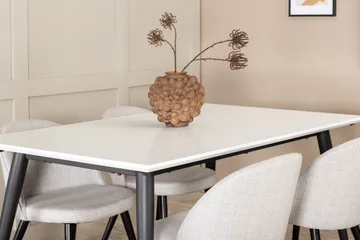 Jimms Förlängningsbar Matgrupp 150 cm inkl 4 Sedavi Stolar - Vit/Svart/Grå - Möbler - Bord & matgrupp - Matgrupp