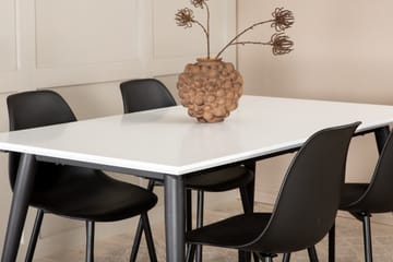 Jimms Förlängningsbar Matgrupp 150 cm inkl 4 Pontus Stolar - Vit/Svart - Möbler - Bord & matgrupp - Matgrupp