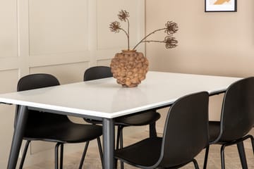 Jimms Förlängningsbar Matgrupp 150cm inkl 4 Kullersbro Stol - Vit/Svart - Möbler - Bord & matgrupp - Matgrupp