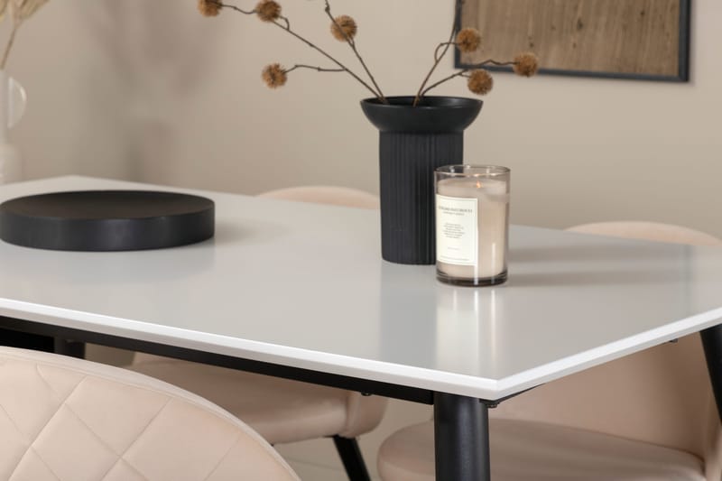 Jimmy matbord med 4st Velvet matstol - Möbler - Bord & matgrupp - Matgrupp