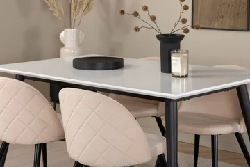 Jimmy matbord med 4st Velvet matstol - Möbler - Bord & matgrupp - Matgrupp