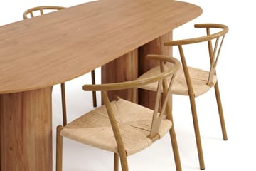 Juno Matgrupp rektangulärt 220 cm Ek med 6 Elysia Matstolar - Möbler - Bord & matgrupp - Matgrupp
