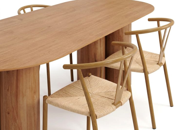 Juno Matgrupp rektangulärt 220 cm Ek med 6 Elysia Matstolar - Möbler - Bord & matgrupp - Matgrupp