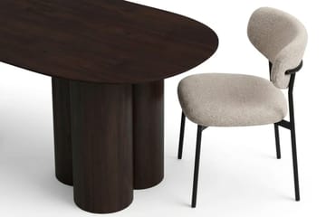 Juno Matgrupp rektangulärt 220 cm Rökt Ek med 6 Lucy Matstolar - Rökt ek - Möbler - Bord & matgrupp - Matgrupp