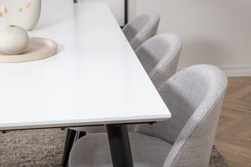 Matgrupp Jyma 195 cm Rektangulär med 6 Longreone Stolar - Svart - Möbler - Bord & matgrupp - Matgrupp