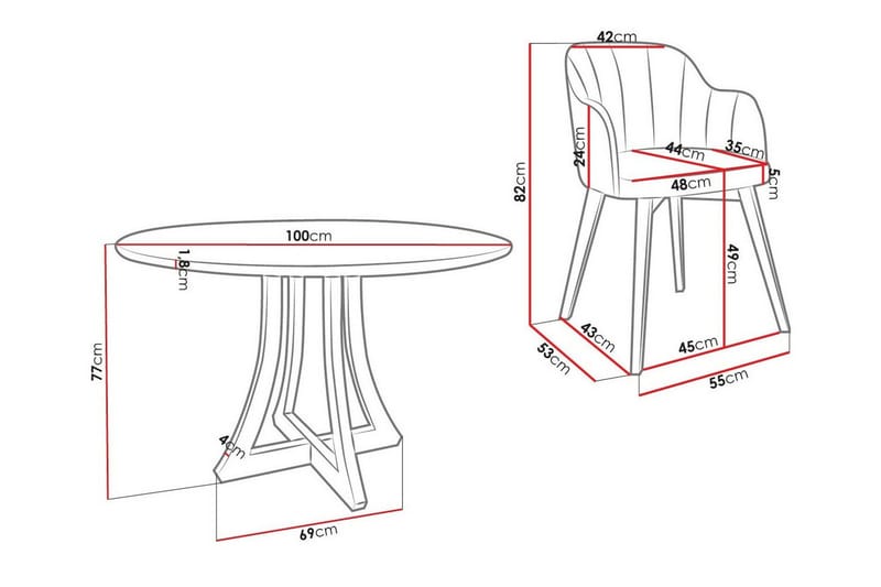 Kendale Matgrupp - Möbler - Bord & matgrupp - Matgrupp