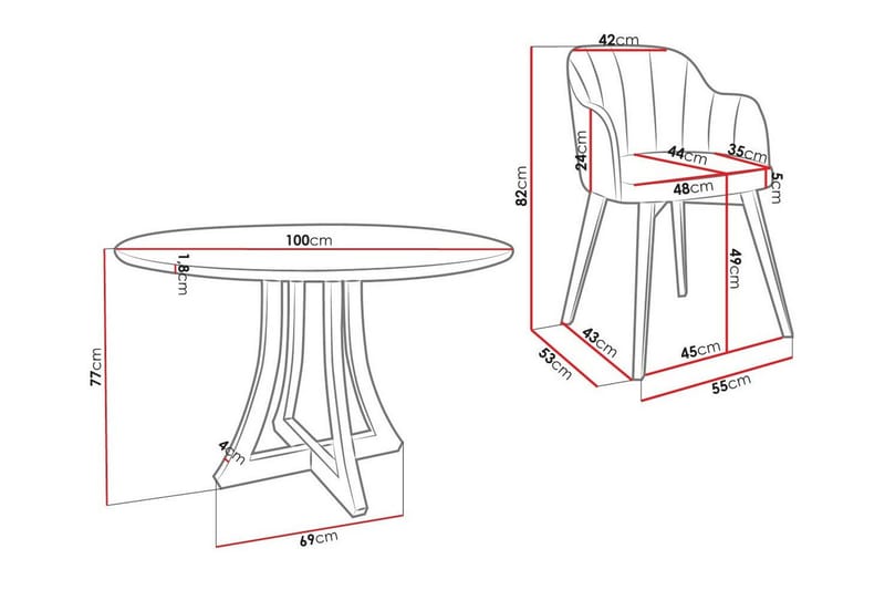 Kendale Matgrupp - Möbler - Bord & matgrupp - Matgrupp