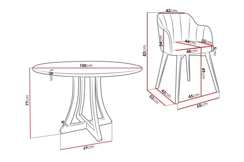 Kendale Matgrupp - Möbler - Bord & matgrupp - Matgrupp
