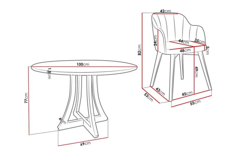 Kendale Matgrupp - Möbler - Bord & matgrupp - Matgrupp