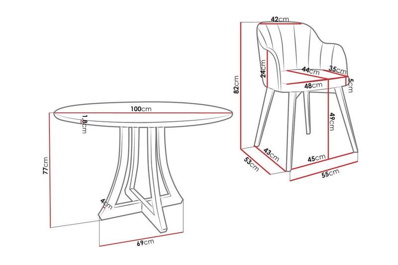 Kendale Matgrupp - Möbler - Bord & matgrupp - Matgrupp