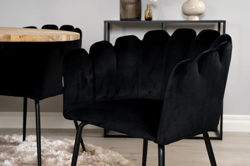 Kimberlee Matgrupp Rund 140 cm + 4 st Limhamn Matstolar