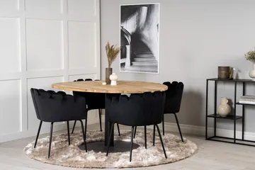 Kimberlee Matgrupp Rund 140 cm + 4 st Limhamn Matstolar - Möbler - Bord & matgrupp - Matgrupp