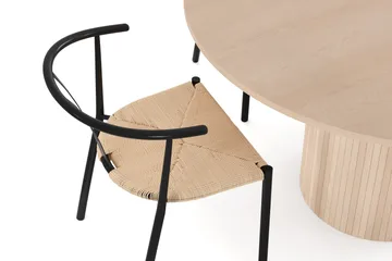 Kopparbo Matgrupp 130 cm Rund inkl 4 Elysia Stolar - Beige/Svart - Möbler - Bord & matgrupp - Matgrupp