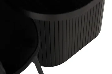 Kopparbo Matgrupp 200 cm inkl 6 Broddhult Stolar - Svart / Ribbade Ben - Möbler - Bord & matgrupp - Matgrupp