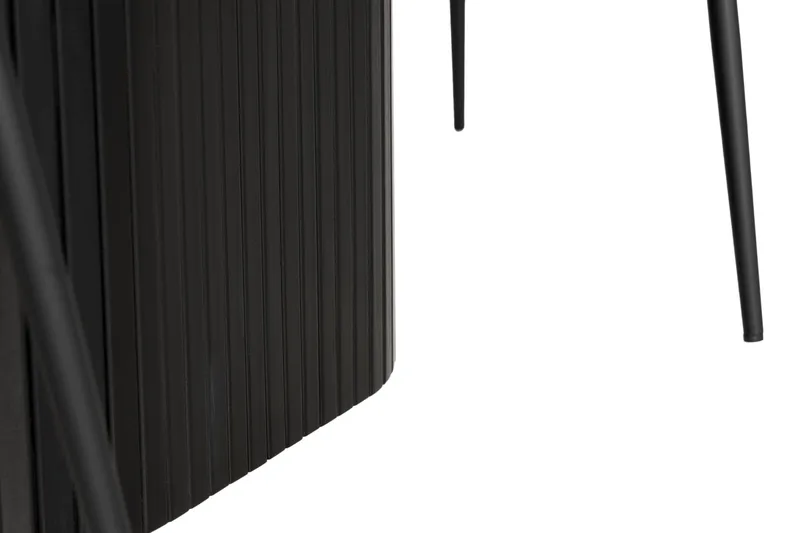 Kopparbo Matgrupp 200 cm inkl 6 Broddhult Stolar - Svart / Ribbade Ben - Möbler - Bord & matgrupp - Matgrupp