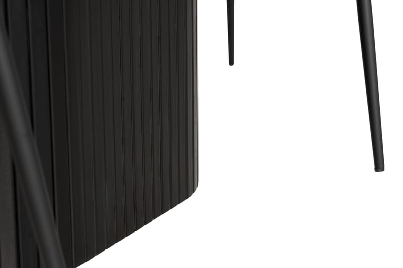 Kopparbo Matgrupp 200 cm inkl 6 Broddhult Stolar - Svart / Ribbade Ben - Möbler - Bord & matgrupp - Matgrupp