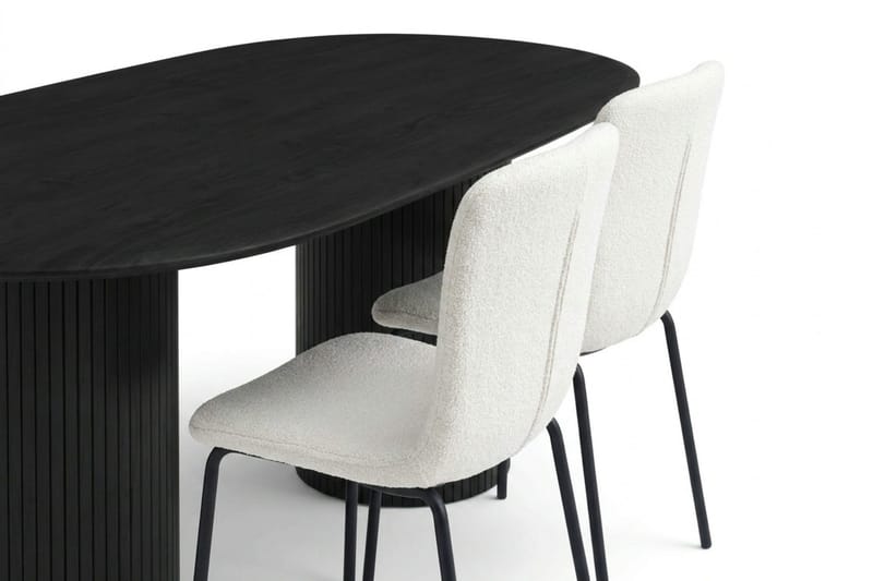 Kopparbo Matgrupp oval 180 cm Svart med 6 Katy Matstolar - Svart - Möbler - Bord & matgrupp - Matgrupp