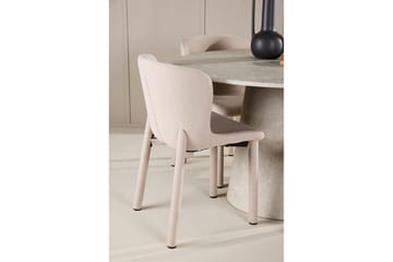 Matgrupp Lanzo Runt 120 cm Beige med 4st Astoria Stolar Beige - Beige - Möbler - Bord & matgrupp - Matgrupp