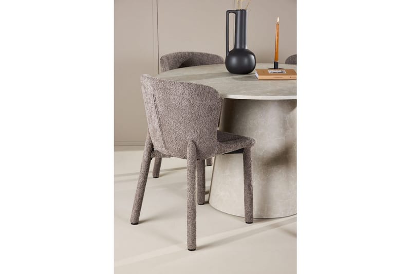 Matgrupp Lanzo Runt 120 cm Beige med 4st Astoria Stolar Brun - Brun - Möbler - Bord & matgrupp - Matgrupp