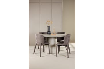 Matgrupp Lanzo Runt 120 cm Beige med 4st Astoria Stolar Brun - Brun - Möbler - Bord & matgrupp - Matgrupp