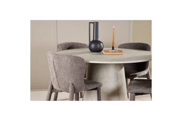 Matgrupp Lanzo Runt 120 cm Beige med 4st Astoria Stolar Brun - Brun - Möbler - Bord & matgrupp - Matgrupp
