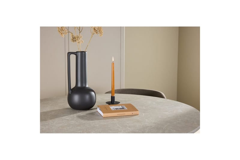 Matgrupp Lanzo Runt 120 cm Beige med 4st Edina Stolar Svart / Brun - Svart / Brun - Möbler - Bord & matgrupp - Matgrupp