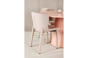 Matgrupp Lanzo Runt 120 cm Rosa med 4st Astoria Stolar Beige - Beige - Möbler - Bord & matgrupp - Matgrupp