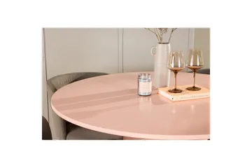 Matgrupp Lanzo Runt 120 cm Rosa med 4st Edina Stolar Svart / Brun - Svart / Brun - Möbler - Bord & matgrupp - Matgrupp