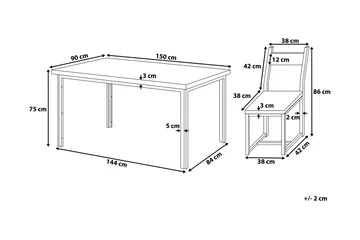 Laredo Matgrupp 90 cm - Svart - Möbler - Bord & matgrupp - Matgrupp