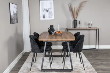 Leah Förlängningsbart Matbord med 4 st Foyos Matstol - Möbler - Bord & matgrupp - Matgrupp