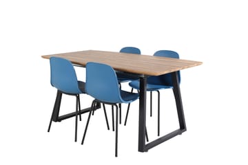 Leah Förlängningsbart Matbord med 4 st Kullersbro Matstol - Möbler - Bord & matgrupp - Matgrupp
