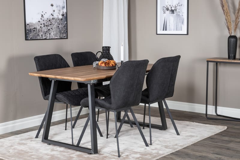 Leah Förlängningsbart Matbord med 4 st Sumoas Matstol - Möbler - Bord & matgrupp - Matgrupp