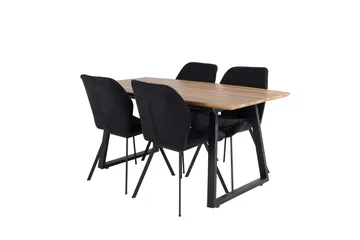 Leah Förlängningsbart Matbord med 4 st Sumoas Matstol - Möbler - Bord & matgrupp - Matgrupp