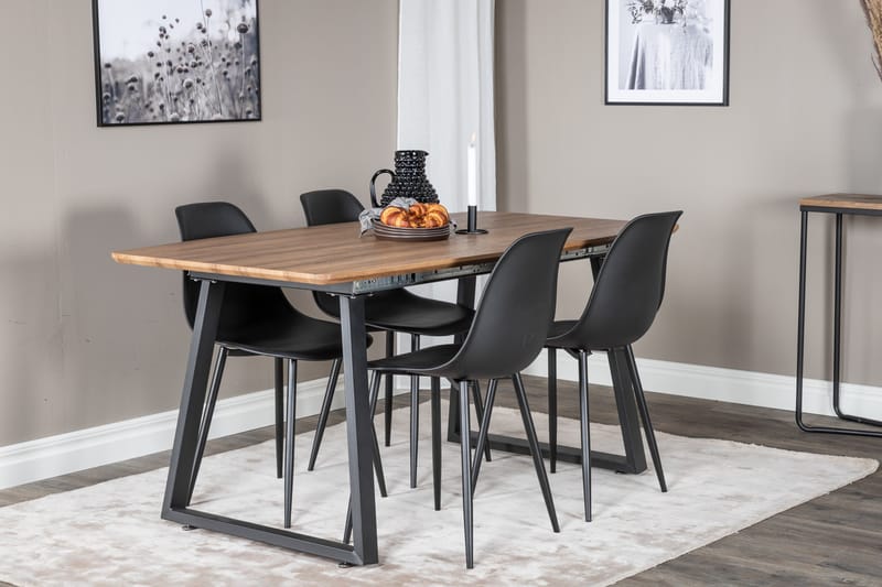 Leah Förlängningsbart Matbord med 4 st Ypas Matstol - Möbler - Bord & matgrupp - Matgrupp