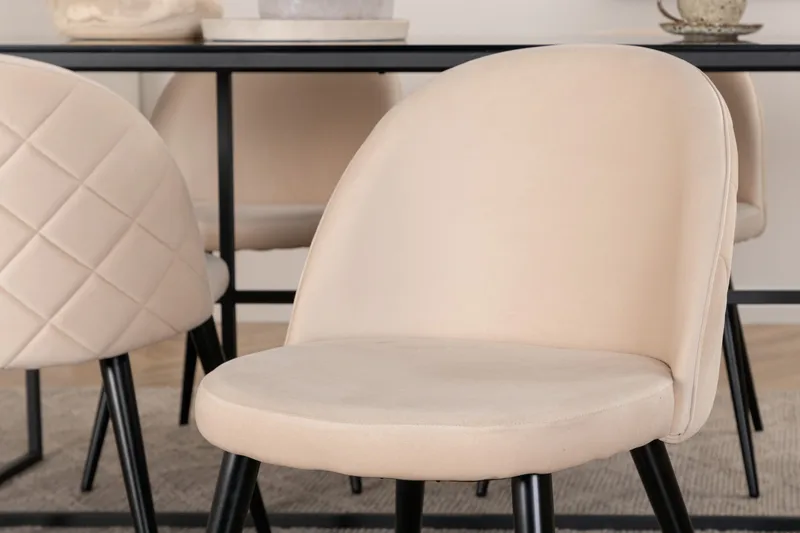 Leif matbord med 4st Velvet matstol - Möbler - Bord & matgrupp - Matgrupp