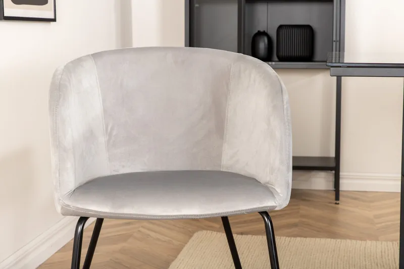 Leifa Matgrupp 200 cm inkl 6 Berita Stolar - Svart/Grå - Möbler - Bord & matgrupp - Matgrupp